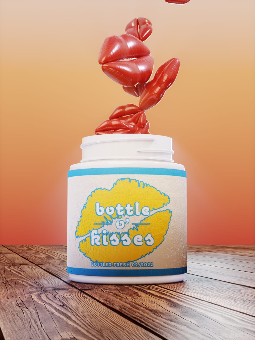 Bottle o’ Kisses · model, light, animate