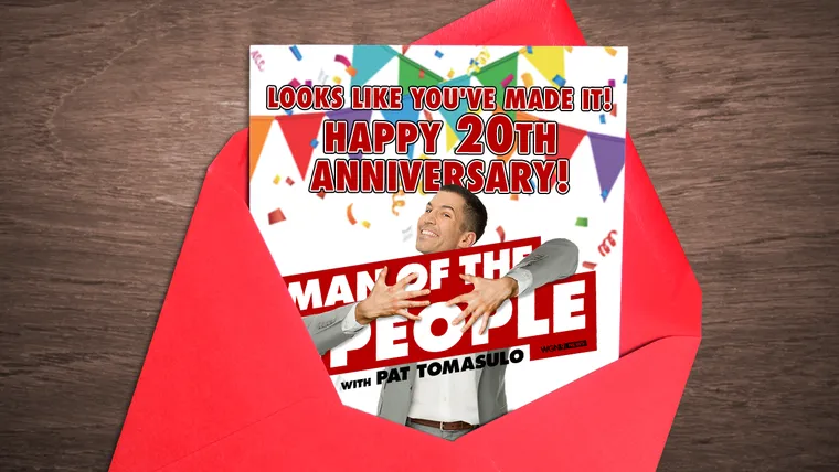 Man of the People 20th anniversary card