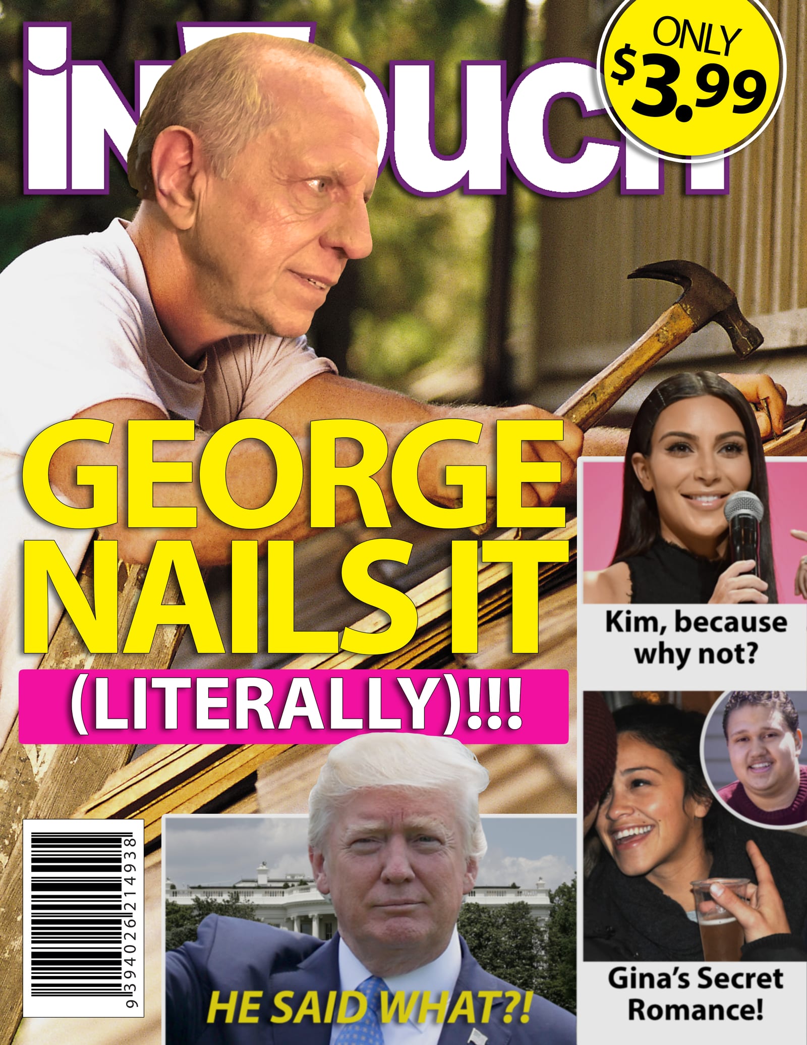Parody tabloid cover · design