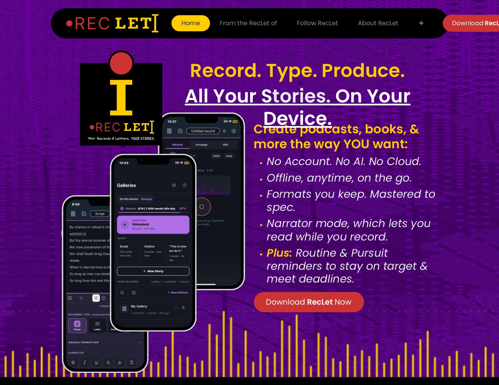 reclet.now homepage