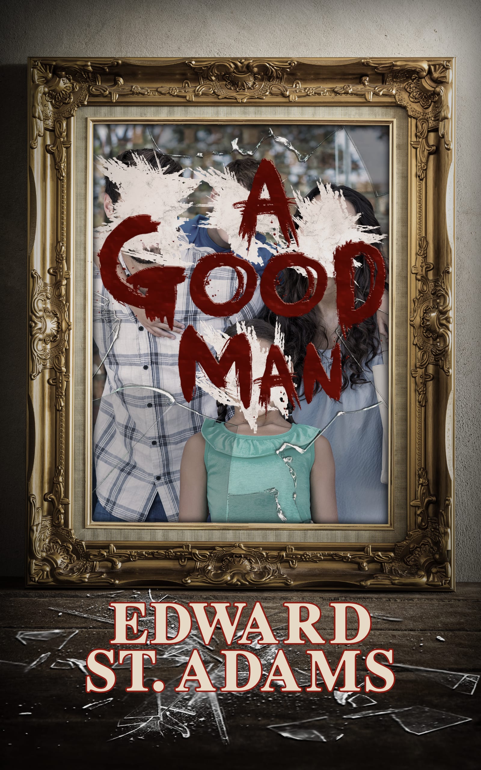 Book-cover series, "Edward St. Adams" · concept, typography, composite