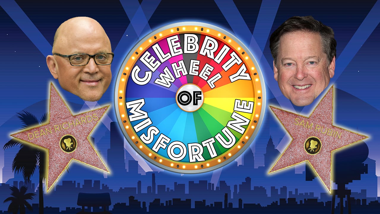 "Celebrity Wheel of Misfortune" segment graphic · design